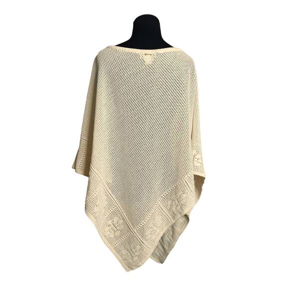 St. John by Marie beige off white knit poncho sweater One Size - Picture 12 of 15